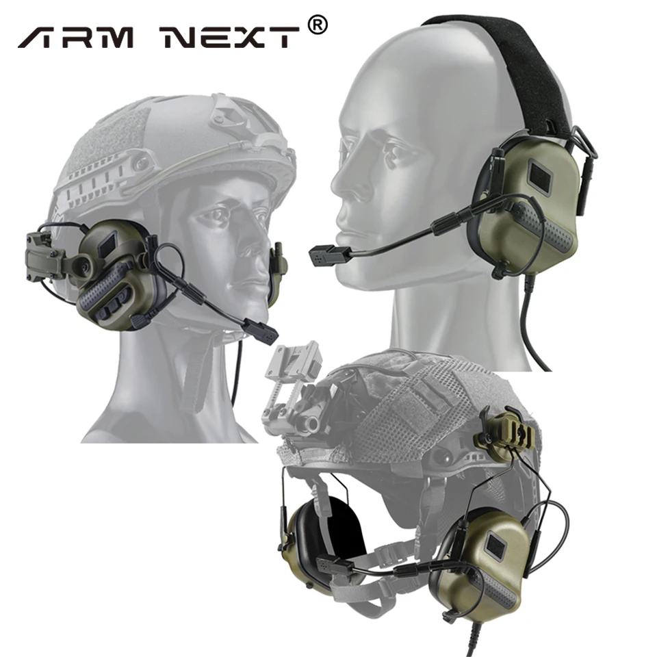 Rameny Ďalej Shooting Earmuffs Outdoor Sport Electronic Earmuff Natáčanie ochranné headset skladacie headset