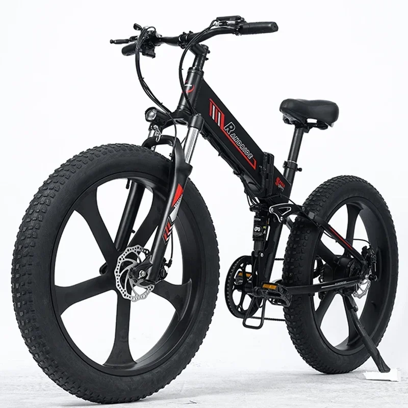 Randride YX26M Elektrický bicykel 1000W 17,5AH skladateľný elektrický bicykel 26 palcových tukových pneumatí