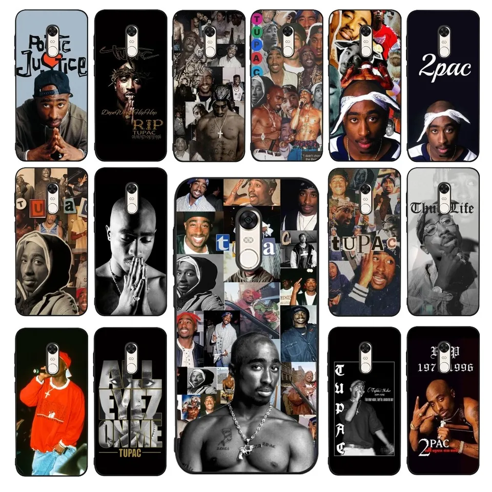 Rap Singer Tupac Shakur telefónny prípad pre Redmi 5 6 7 8 9 10 Plus Pro 6 7 8 9 A Go K20 K30 K40 Pro Plus F3