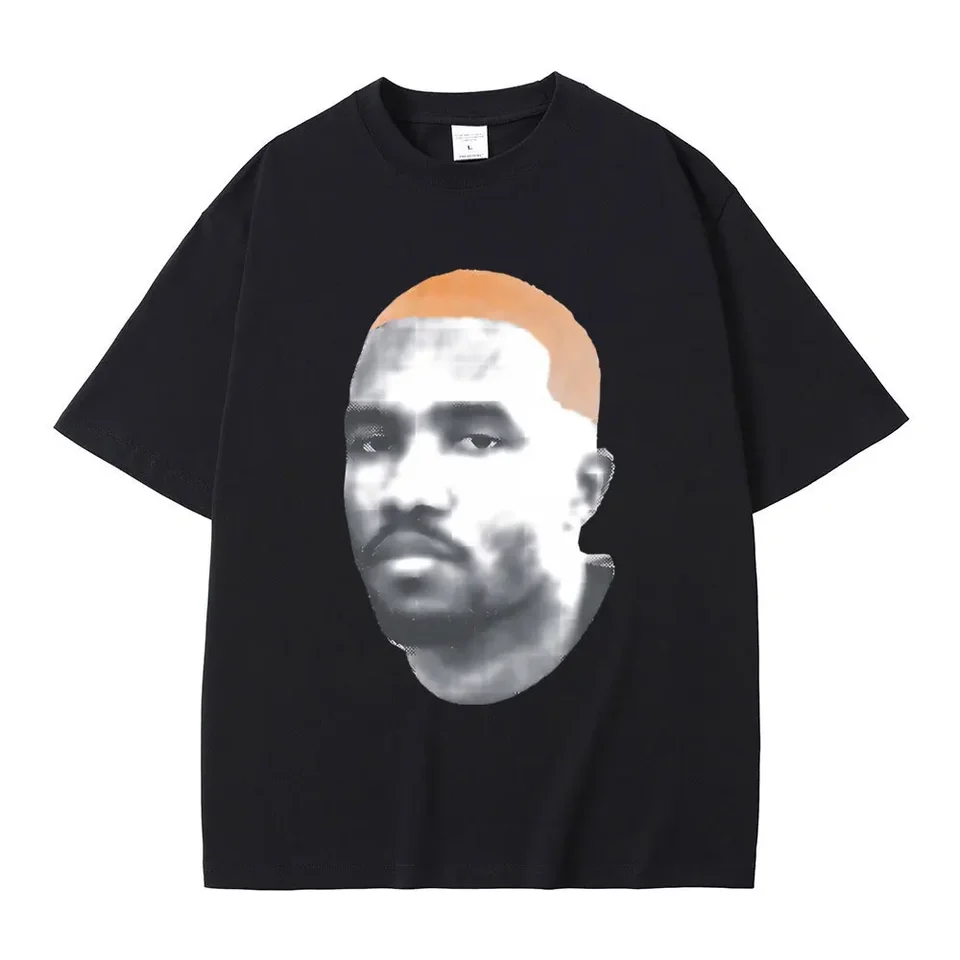 Rapper Frank Face Grafické tričko Rap Pánske blond hip hopové tričká Ocean Nadmerné tričká Men módne príležitostné vintage streetwear