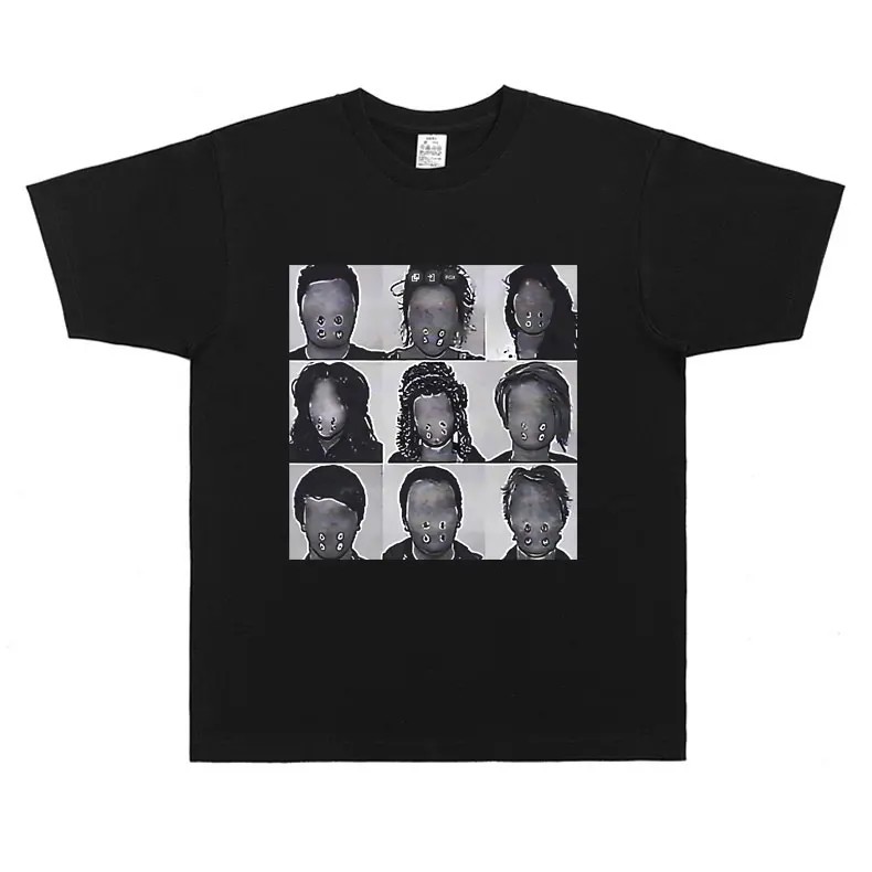 Rapper Ken Carson Veľký chaosový mugshot tričko rap rap carti ópium merch t košele mužské hip hop vintage nadmerné tričká