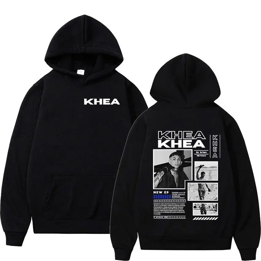 Rapper Khea Tour 2024 Graphic Hoodie Pánske vintage módne nadrozmerné mikina unisex hip hopu album pullover mikiny streetwear