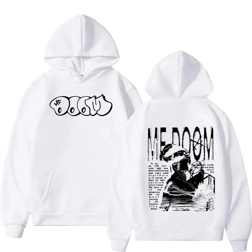 Rapper MF Doom Music Album Hoodie Madvillain Metal Face Hip Hop Clothing Mikina Men Men ženy Vintage módne veľkolepé mikiny