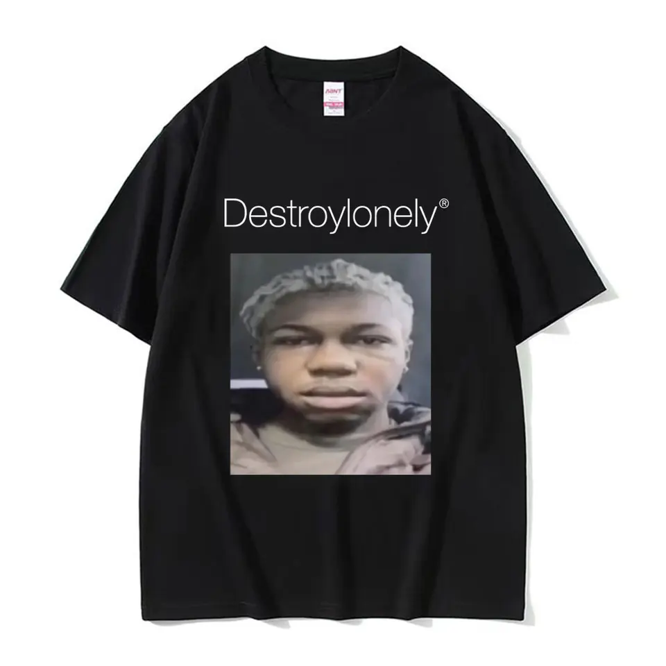 Rapper ničí osamelé grafické tlačové tričká Pánske letné tričko Streetwear Tričko Male Hip Hop Hop Nadixed Eu Veľkosť krátke rukávy tričko s krátkym rukávom