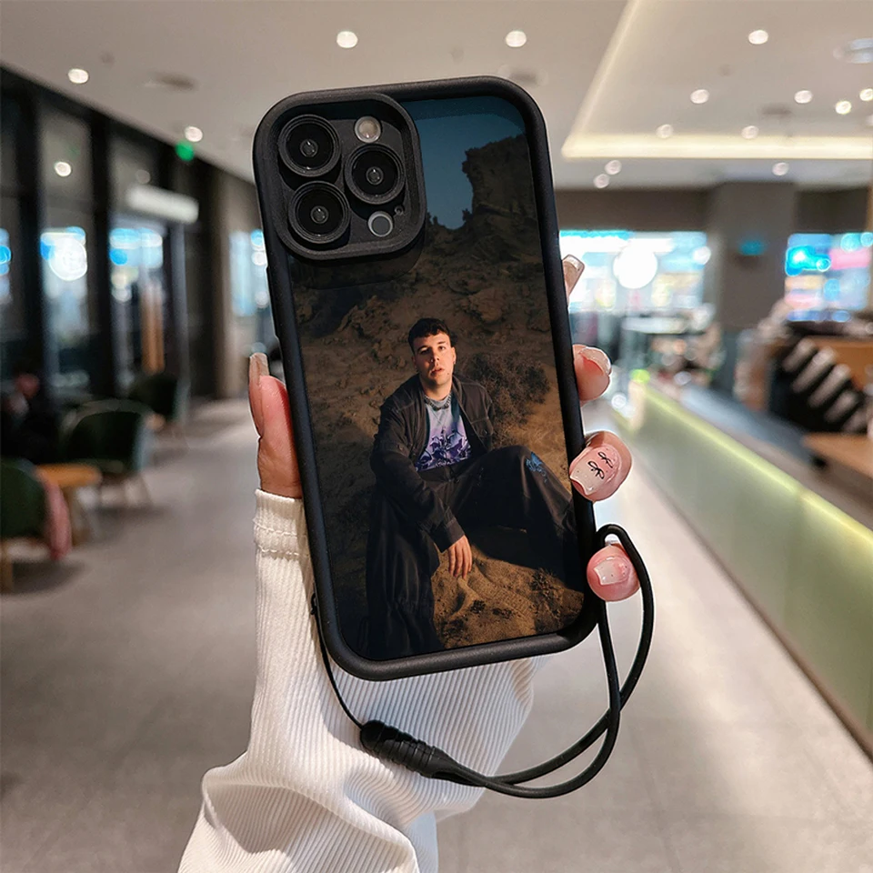 Rapper Quevedo Pase pre iPhone 15 14 13 12 11 Pro Max Mini xr xs x 7 8 plus soft zadný kryt TPU s remienkom na ruky