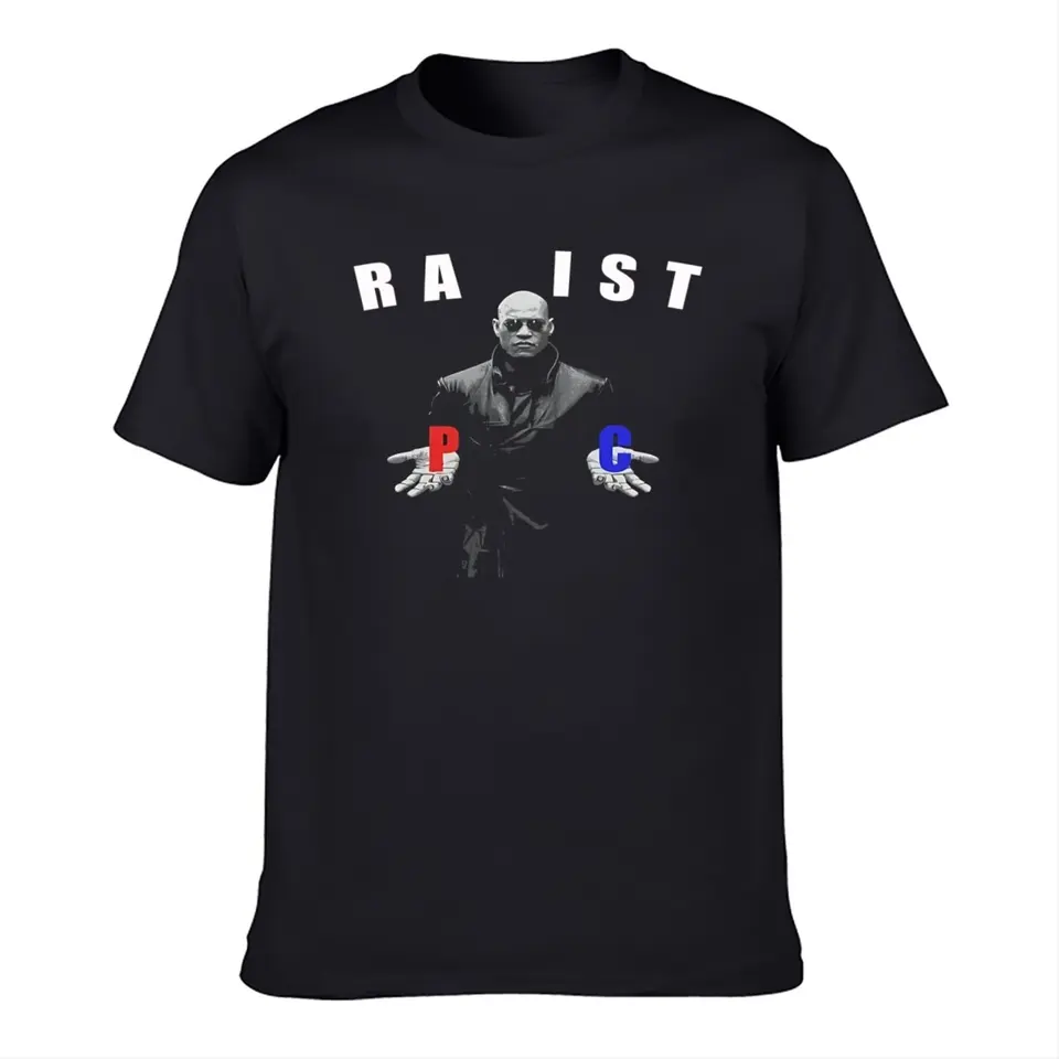 Rasistický násilník Morpheus T tričko Funny Red Pill alebo Blue Matrix Meme Gift Tee