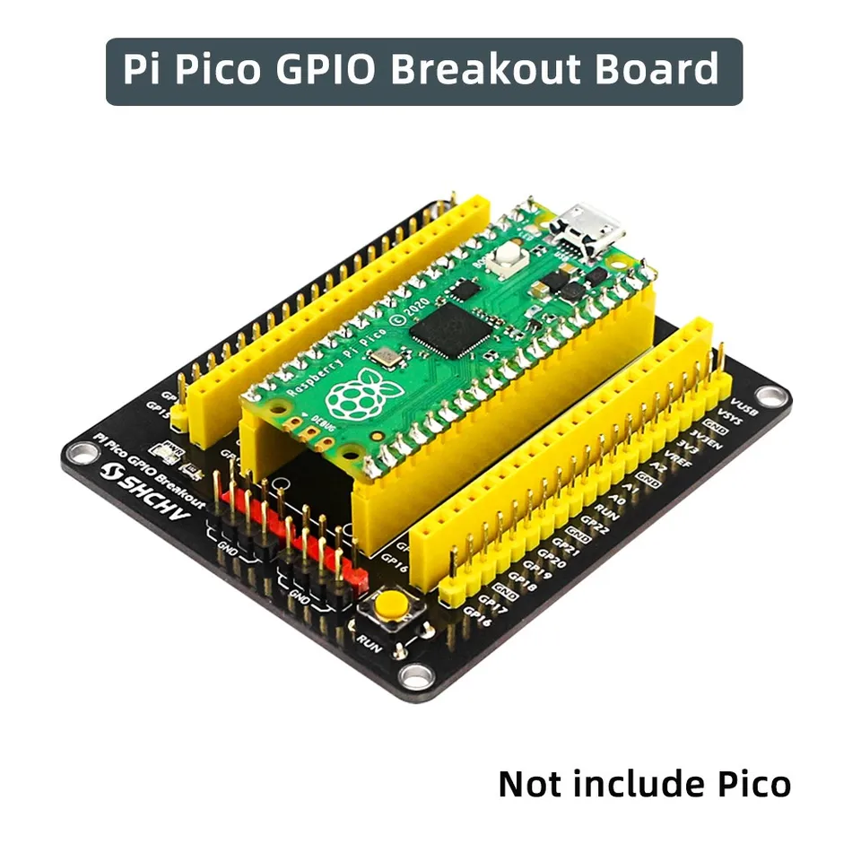 Raspberry Pi Pico Expansion Board GPIO Breakout Extension Adapter Na palube mužských a ženských kolíkov pre RPI pico 2 w