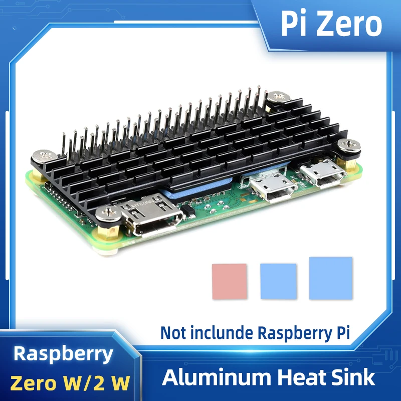 Raspberry Pi Zero 2 W Hliníkový chladič s kremíkovou podložkou pre maliny pi nula w pi0