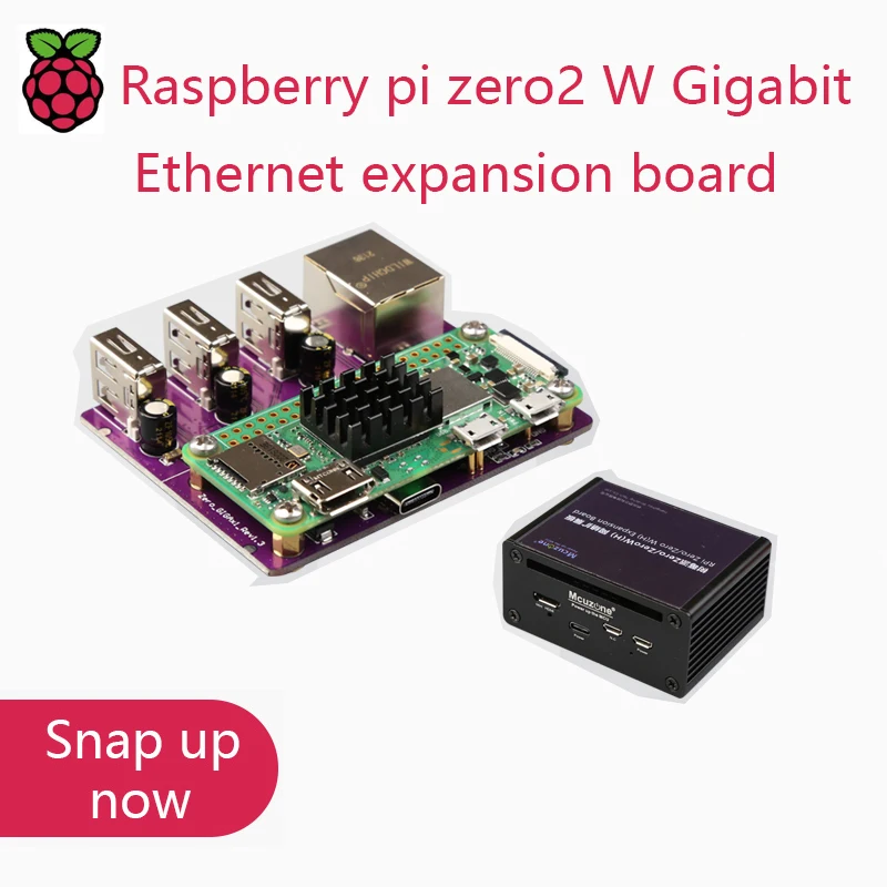 Raspberry Pi Zero2 W Gigabit Ethernet Expansion Board USB na Ethernet USB Hub RJ45 Hat Typec Zero