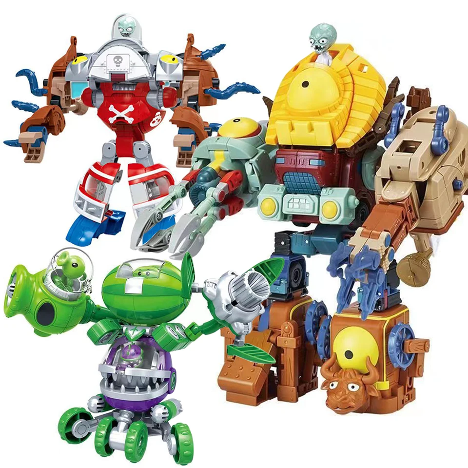 Rastliny vs. Zombies Boss Robot Melon-Pult Chomper Action Figula sada PVC Deformation Doll Hračky pre deti darček
