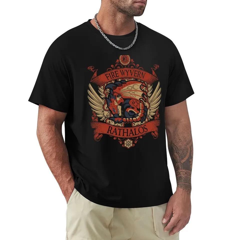 Rathalos-Tričko s limitovanou edíciou Man Tir Tirt Street Wear Kawaii oblečenie pánske tričko
