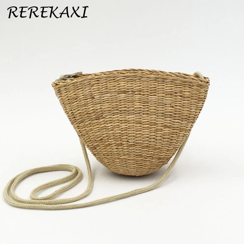 Rattan tkané mini dámske ramenné tašku ručne vyrobenú slamú tašku Čemiánska letná plážová taška Dievčatá Crossbody Tašky ženské posolové tašky