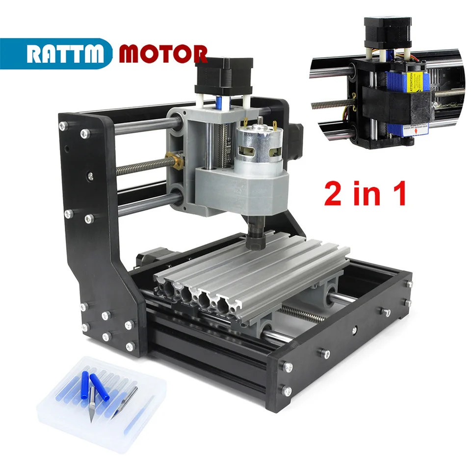 RATTM 1610PRO MINI CNC Fleging Machine Upgrade GRBL DIY 3 osi laserový gravírovací stroj CNC Router TABLE PRE PCB WOR DREW CUPTER