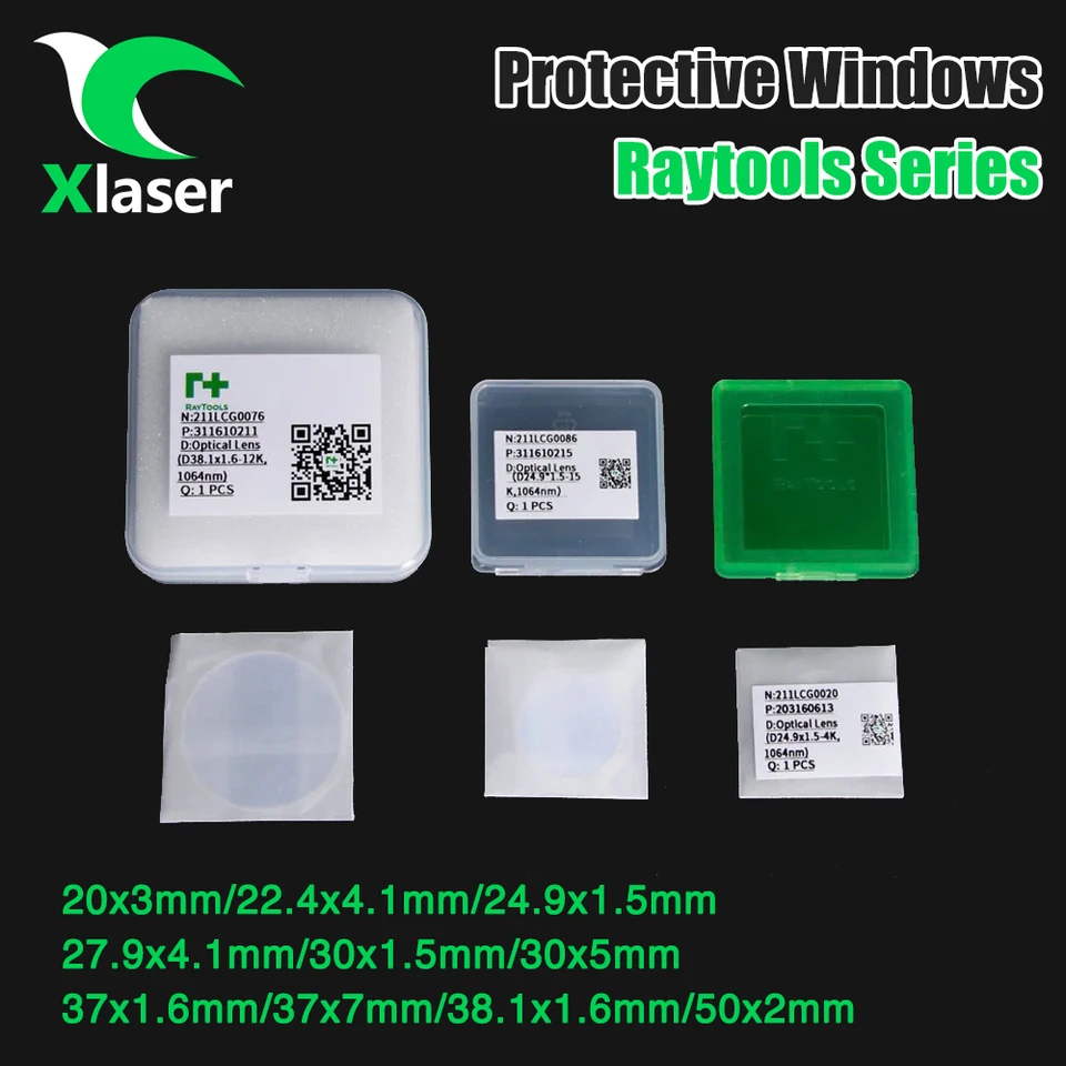Raytools Originálne ochranné okná 27.9*4.1/24,9*1,5/37*7 Optický objektív pre Raytools Fiber Laser Head BM109 BT240 BM114/115