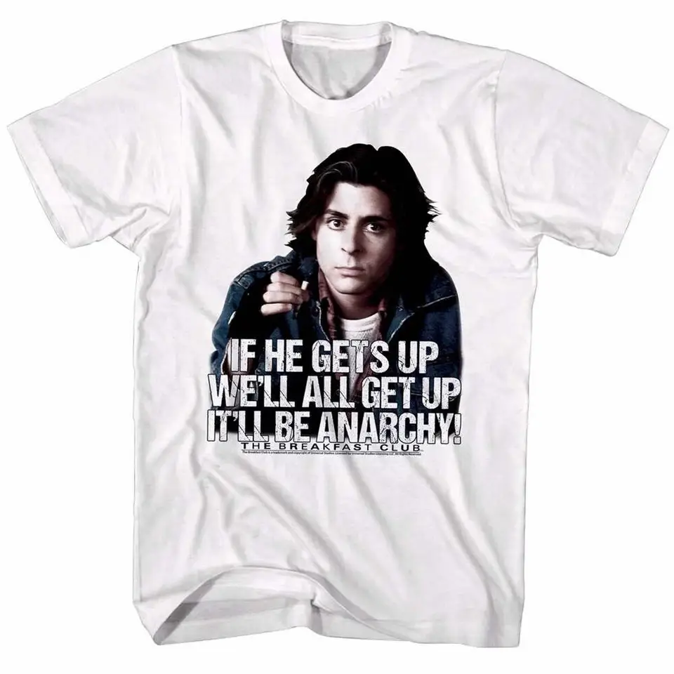 Raňajkový klub John Bender To bude Anarchy Mens T tričko Judd Nelson Rebel Top