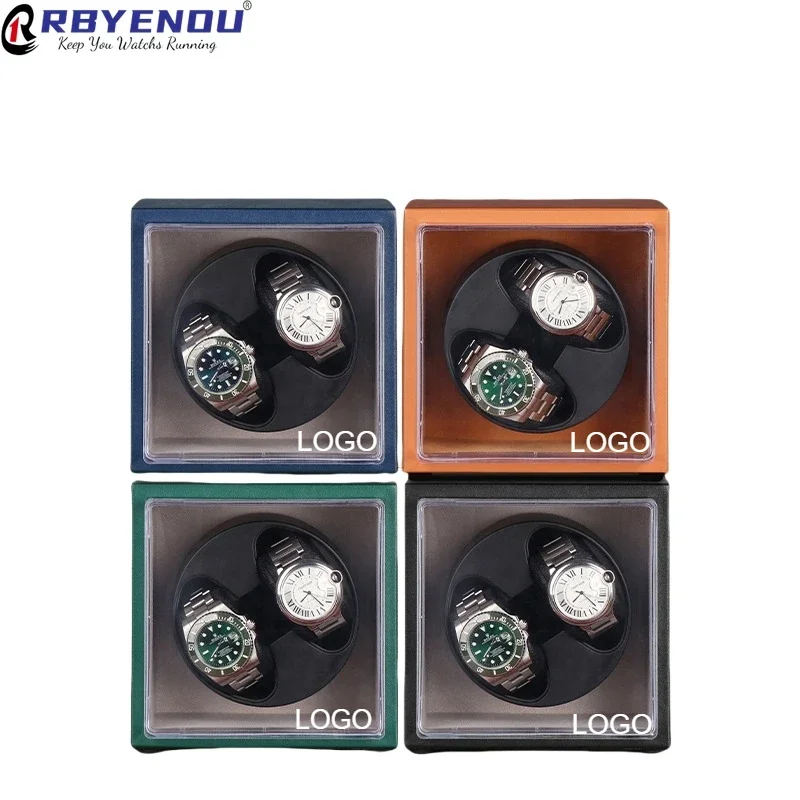 Rbyenou Watch Winders Pase Box Transparentné kryt