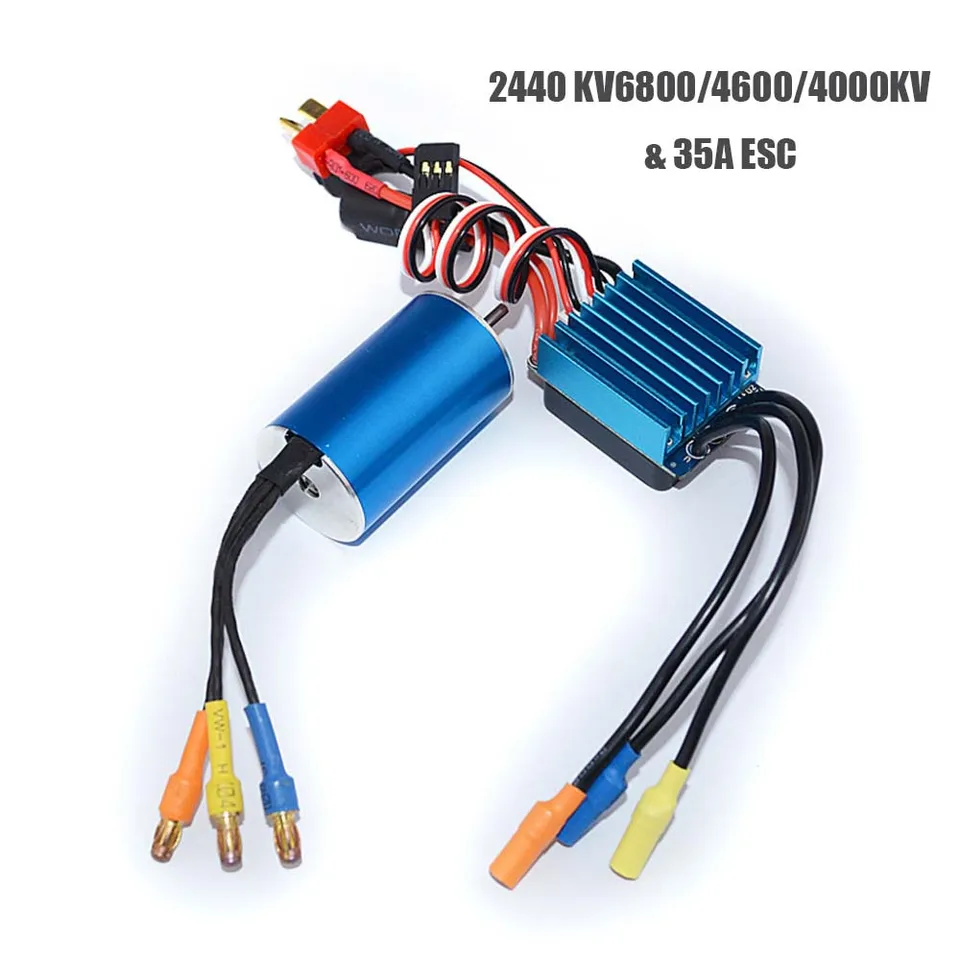 RC 2440 6800KV / 4600KV / 4000KV Sensor bez kefy bez kefy s 35A Brushless ESC pre 1/14 1/16 RC CAR