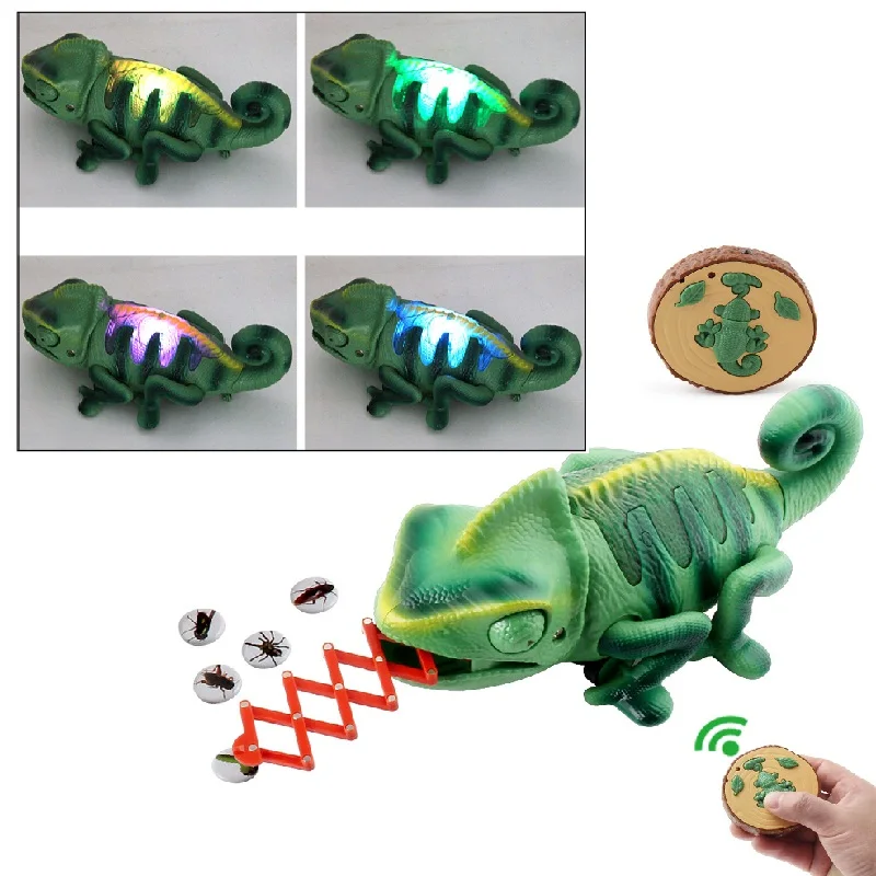 RC Animals Toys Chameleon Lizard Intelligent Dinosaur Hračka diaľkovo ovládanie hračky Elektronický model plazov pre deti pre deti