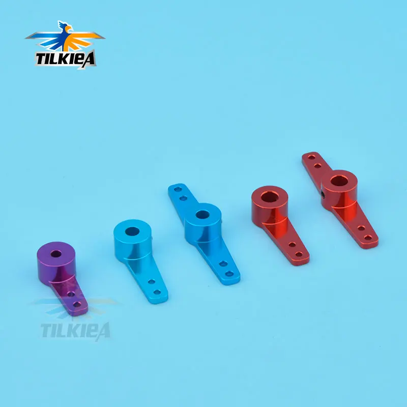 RC Auto/člnové kovové ruky Rameny Hliníková zliatina Farebná jednotná/duálna rameno 3 mm 4 mm 5 mm RC Model Servo Servo Roker Arms Rudder