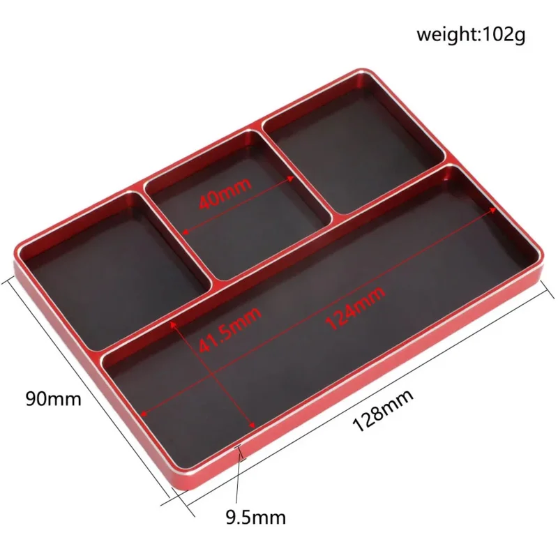 RC Car Screw Screck Tray Plate Matica Box s magnetom pre Trx4 SCX10 HSP 94111 94123 WLToys 144001 TAMIYA TT02 ARRMA Kraton Typhon