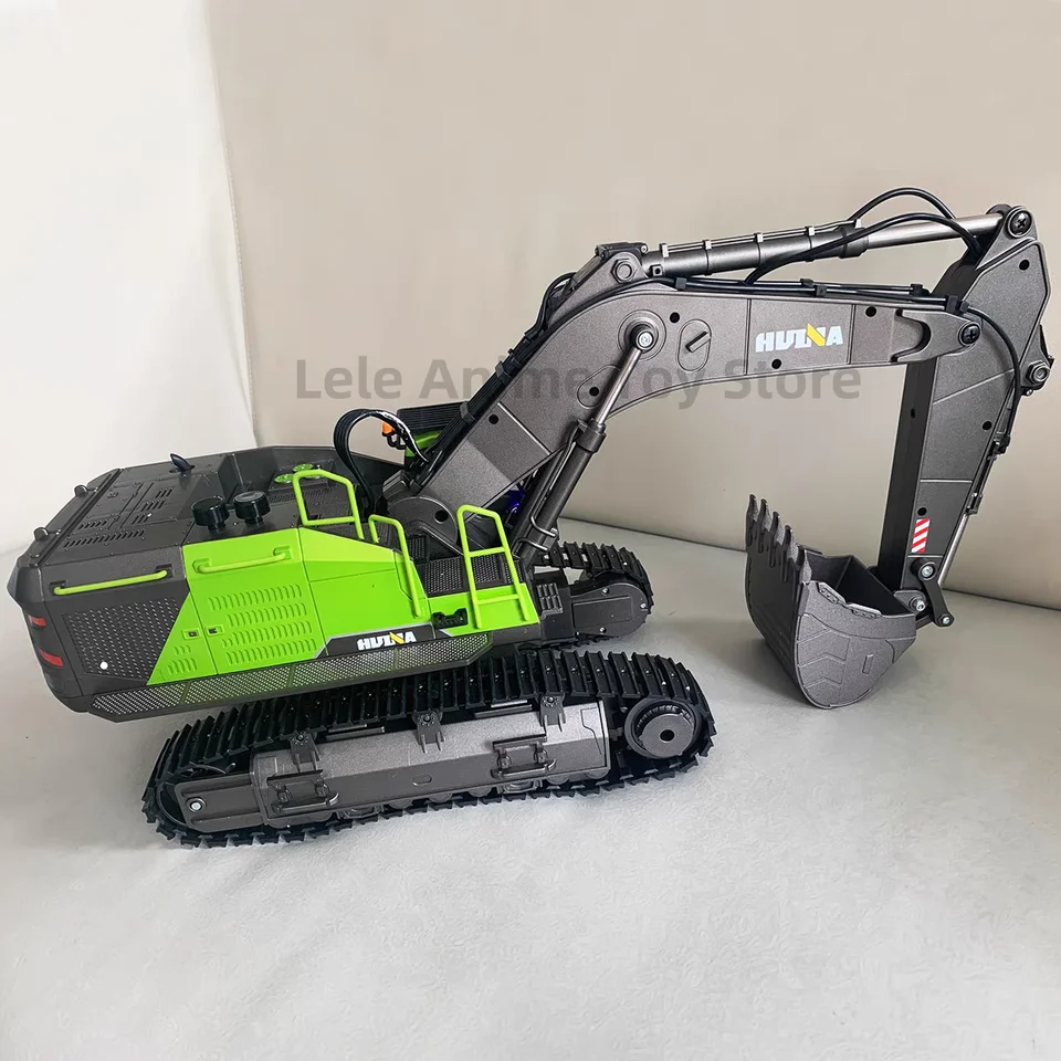 RC Engineering Track Huina 1593 22-kanálový multifunkčný skrutkový pohon zliatiny Excavator Model diaľkové ovládanie detská hračka