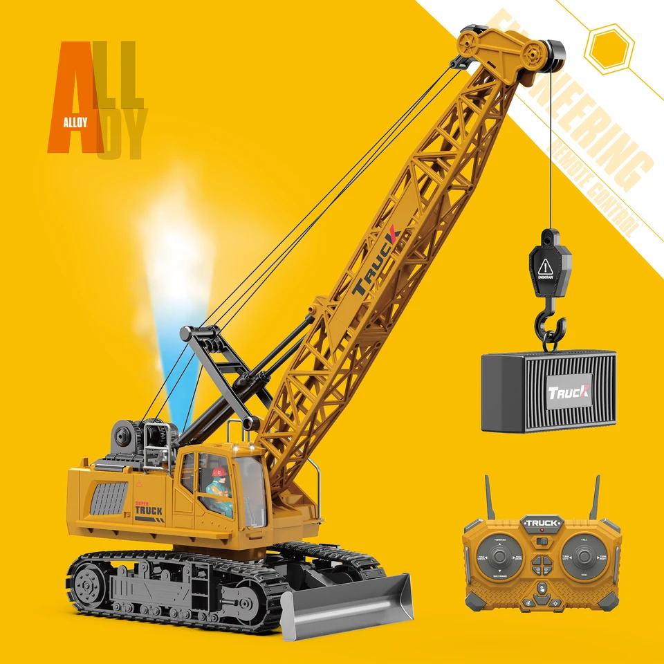 RC Excavator Engineering vozidlo, žeriav, hydraulický nákladný automobil RC, rýpadlo, RC Crane Tower, Truck Bulldozer Electric Car Kid