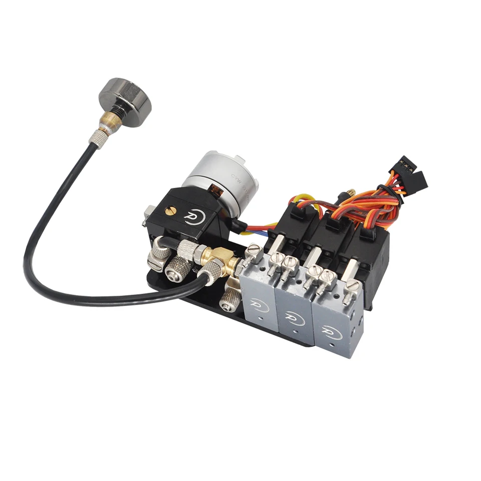 RC Hydraulické čerpadlo 3-cestné ventilové regulátory regulátora tlaku pre Huina 599 580 Dvojité E E010 Excavator Hydraulic Impgrade diel