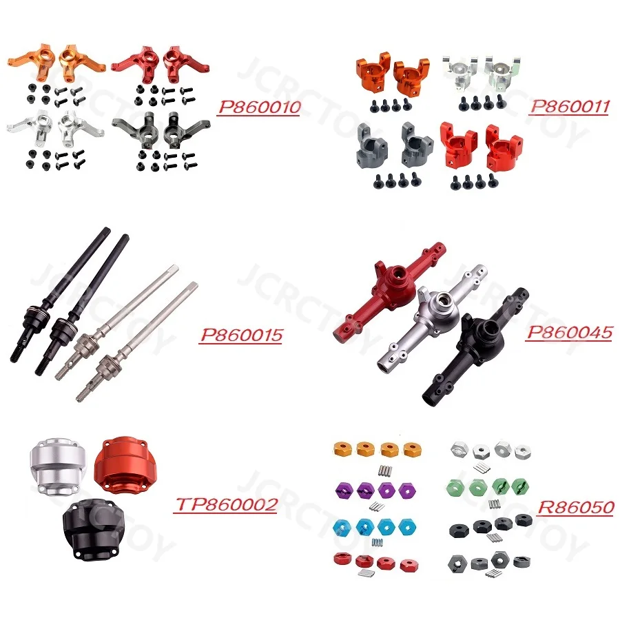 RC P860045 TP860002 P860015 P860010 P860011 R86050 CEYSE/HORNÁ HOSIE/CASTER/HEX WHEEL HEX pre 1/10 RGT 86100 CRAWLER