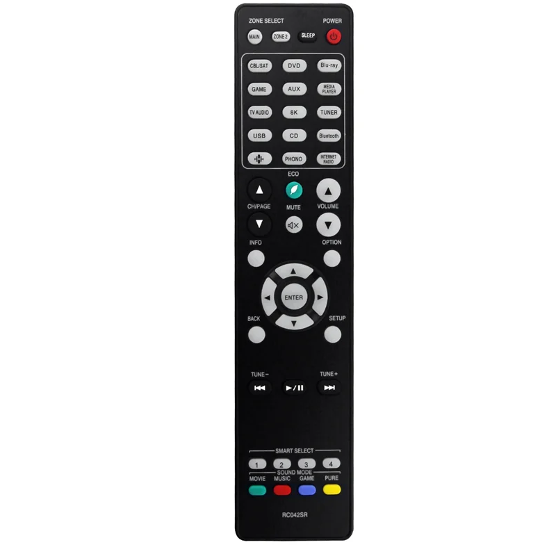 RC042SR Nahraďte diaľkové ovládanie pre Marantz 4K UHD Ultra HD AV prijímače diaľkovo SR6015 NR1711 SR5015 DAB SR5015OM