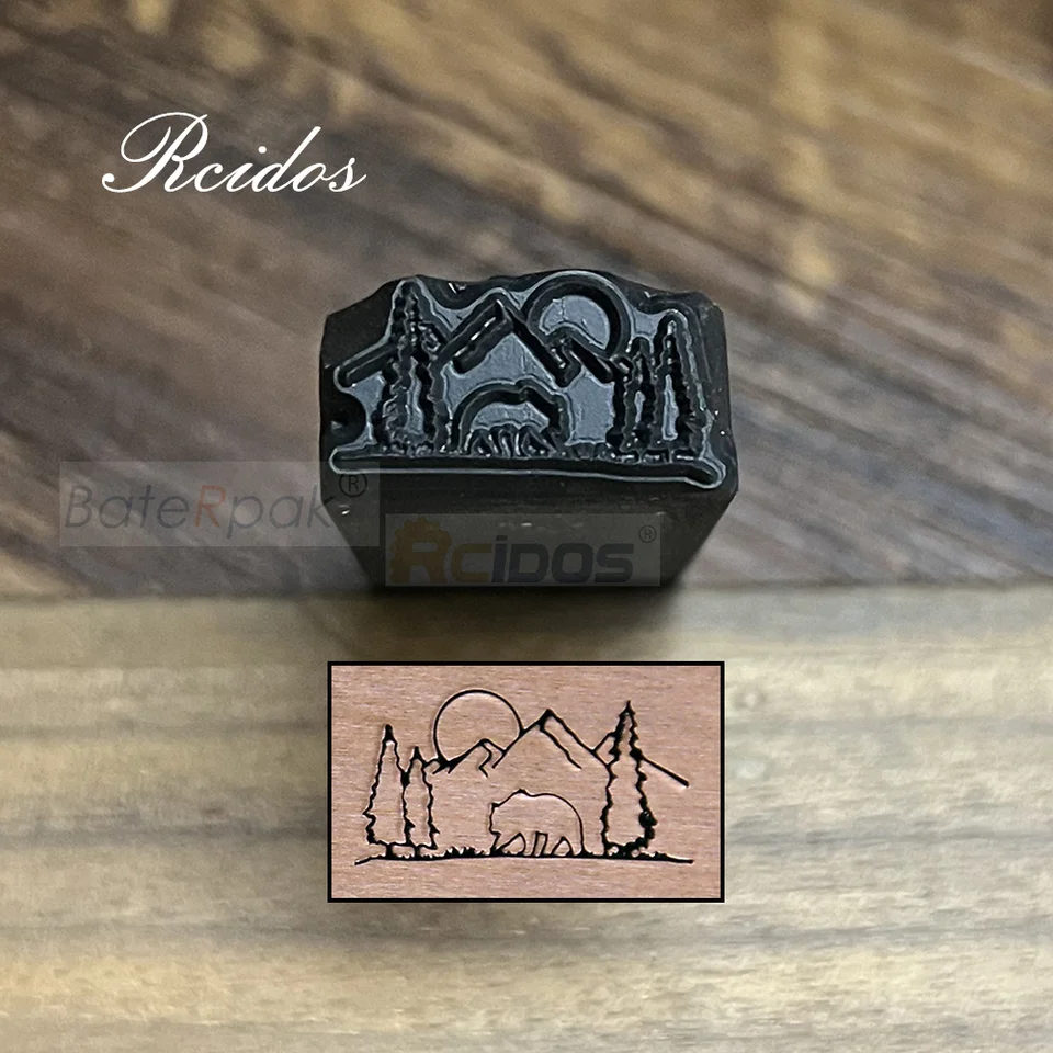 Rcidos divočina scéna dizajn známka 19x10mm (šírka x výška), náramok/symboly šperkov oceľová pečiatka