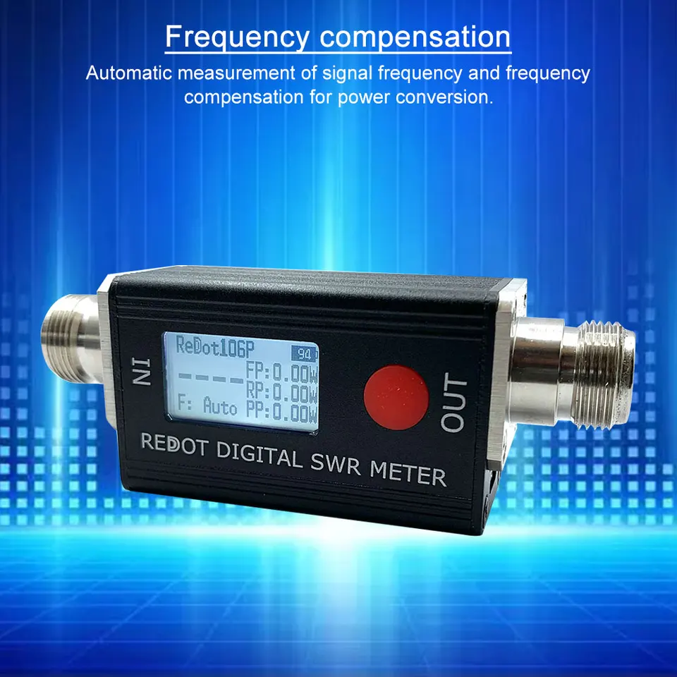 RD106P Digitálny merač vlny 40-999MHz Power SWR Meranie meracieho meracieho meracieho meracieho pomeru 1,00-99.9 Podpora DMR Walkie Talkie