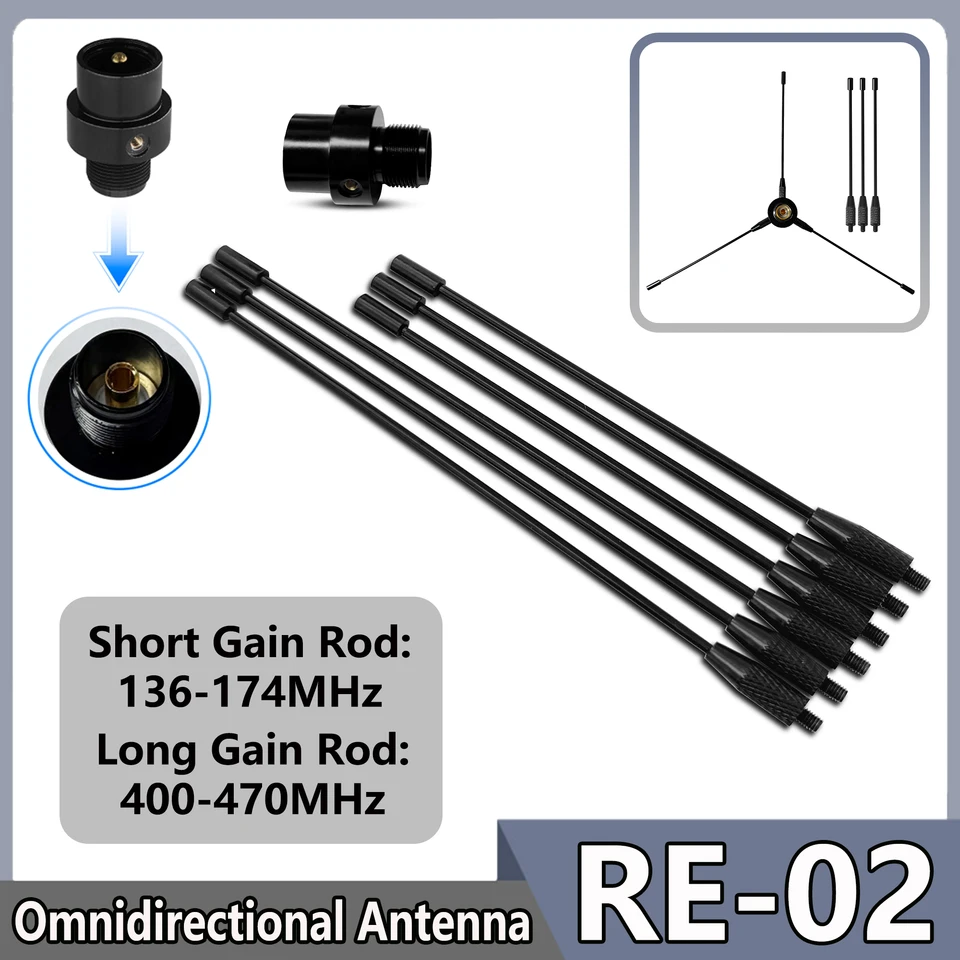 Re-02 Anténa Grid Grid Omnirectional UHF VHF Vysoký zisk 144/430 MHz Signál posilnený pre nákladný automobil s automobilom obojsmerne rádio Rádio