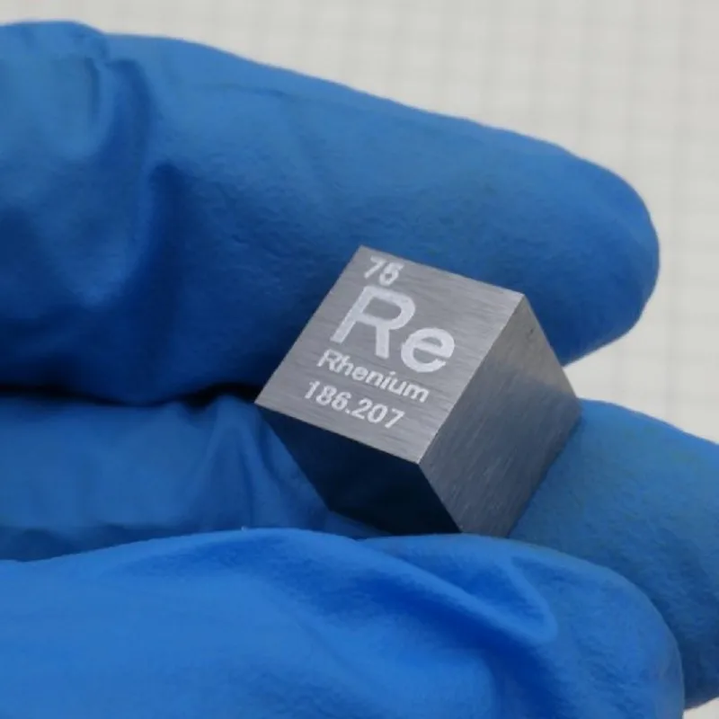 RE 99,99% Periodický fenotyp s vysokou čistotou Rhenium Cubic 10 mm