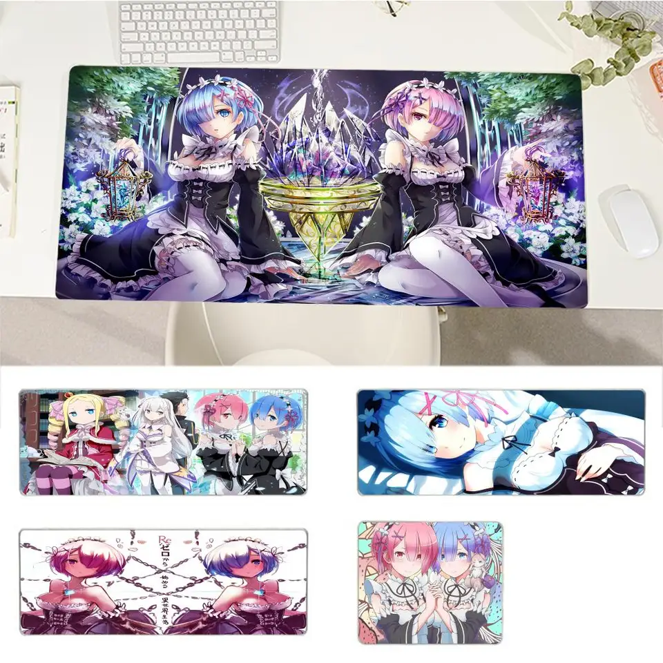 RE Zero REM MousePad Nová gumová myš Trvalá plocha MousePad Veľkosť pre podložku na klávesnicu pre hráča pre hráča