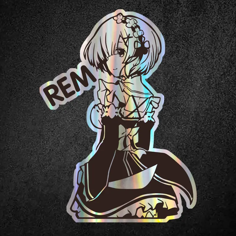 Re: Život v inom svete od nulových periférnych nálepiek Rem Anime Laser Stickers Laptop Electric Auto Dekoratívne nálepky