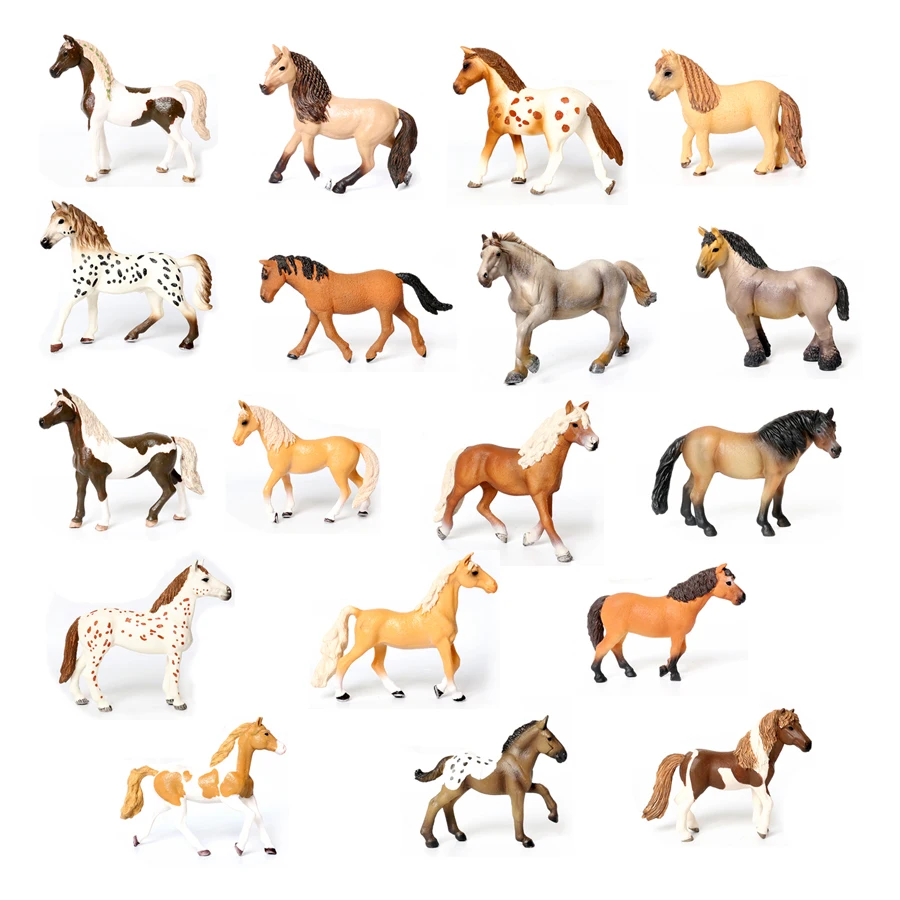 Realistická konská hracia Hraca hospodárskych zvierat Appaloosa Pony Model Action Figure Arabian Horse Figur Home Decoration Toy pre detský darček