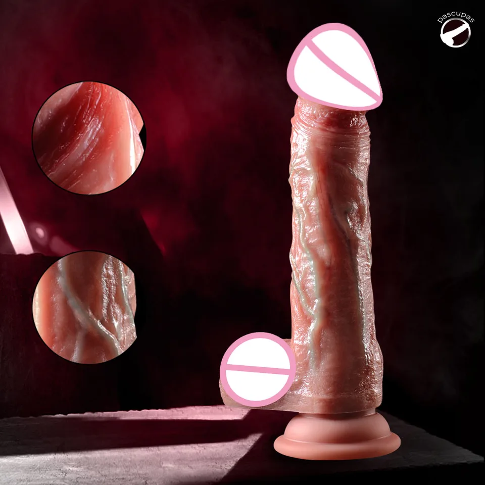 Realistická pokožka dildo Dildo skutočná venózna artéria s prísavkovým pohárom Dospelý sex Penis inzercia Anal