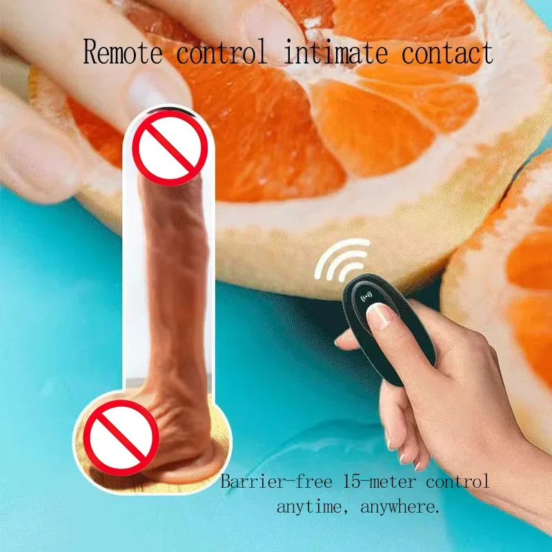 Realistické dildo vibrátor Teleskopické vibrácie Hrúcajúce penis s diaľkovým ovládaním diaľkového ovládača dildo sexuálne hračky pre ženy pre mužov