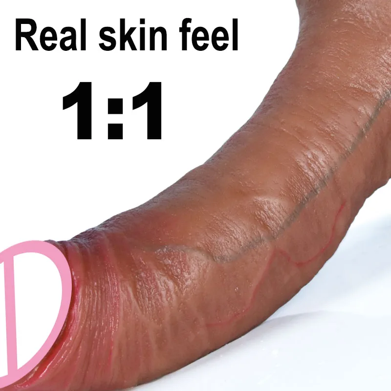 Realistické dildá pre mužov pokožka Soft dildo análny vaginálny g -bodový stimulácia stimulácie veľkého penisu sex masturbátory hračky pre dospelých Big Dick 18