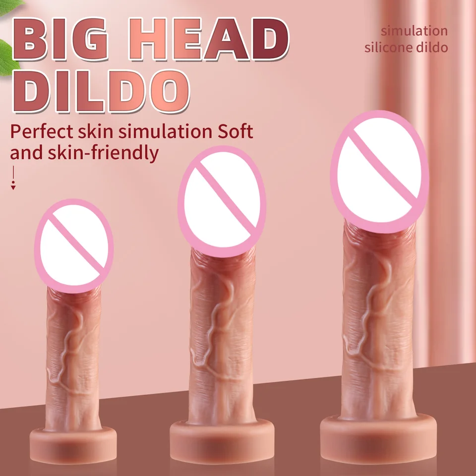 Realistické silikónové hrubé obrovské Glans Dildo s prísavkou pohárom Dick Anal Play