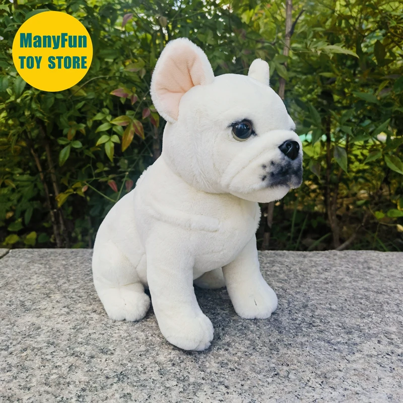 Realistický krém francúzsky buldog High Fidelity Bull Terrier Plushie Dogs Plyšové hračky Lively Animals Simulation Sumped Hračky pre bábiky