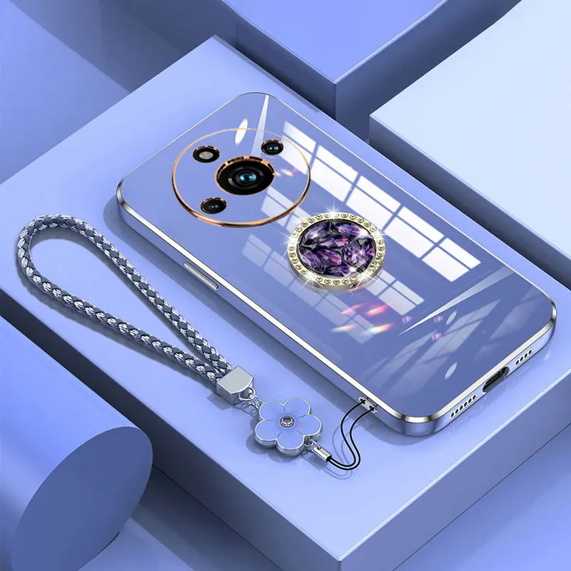 Realme 11 Pro 5g Pase Luxusný diamantový krúžok pre Oppo Realme 11 Pro+ 5G 2023 Puzdro na telefón s pokovovaním na krmivoch v Realme11 4G