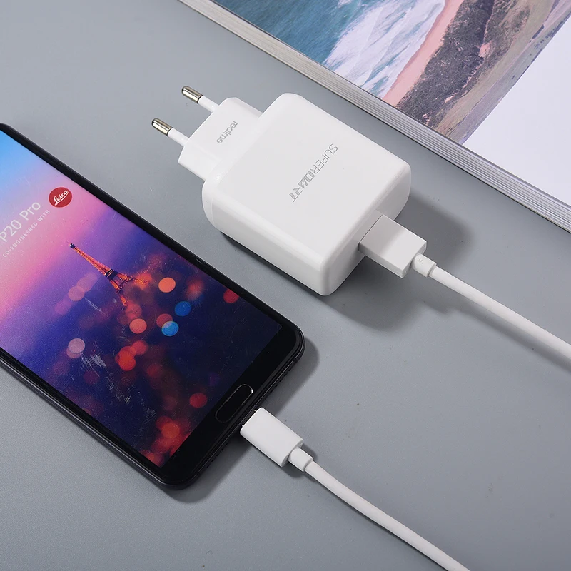 Realme 65W SuperDart Charger Eu zástrčka rýchle nabíjanie napájacieho adaptéra USB Typ C Kábel pre Realme 9 8i 8 7 Pro Gt Neo 2 x7 x9 x50 Pro