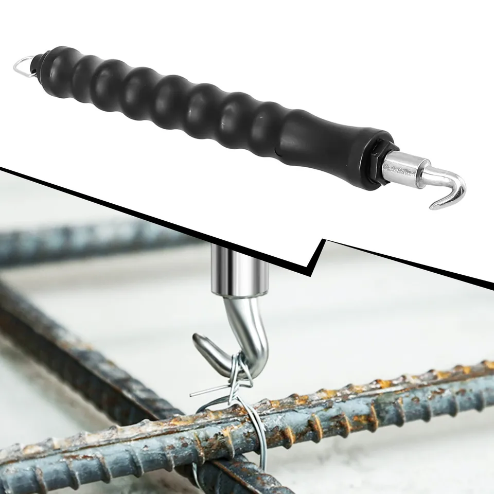 Rebar kravata drôt twister semi Automatický oceľový stĺpik Hook rovný ťah viazania železný drôt viazaný železný háčik ručný náradie