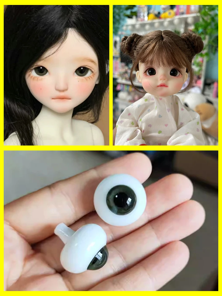 Reborn Doll Adsessory artikulované 6 8 10 12 14 16 18 20 22 24 mm 1/6 1/4 1/3 Bjd Doll Glass Eyes Butball for Girl Boy XB080