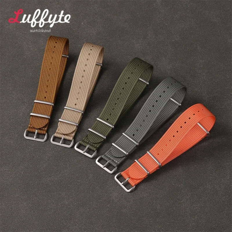 Rebrovaný hodinkový remienok 18 mm 20 mm 22 mm nylonové hodinky Plaps WatchBand Accessories for Military Watch Band