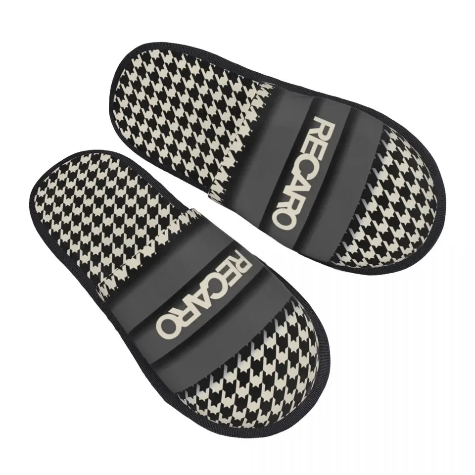 Recaro Houndstooth Hosťovské papuče pre kúpeľňu Ženy na mieru tlačový dom