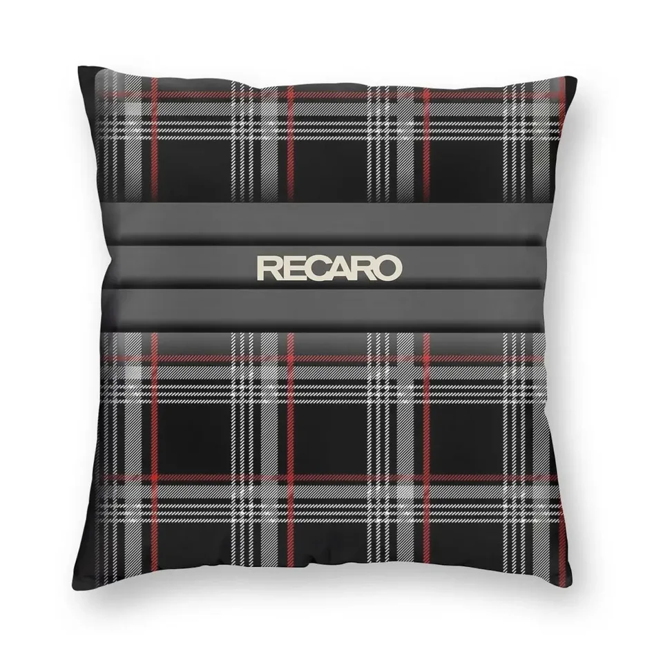 Recaros čierny tartan škótsky írsky írsky kockovaný vankúš mäkký vankúšový kryt dekoratívny vankúšový kryt kryt