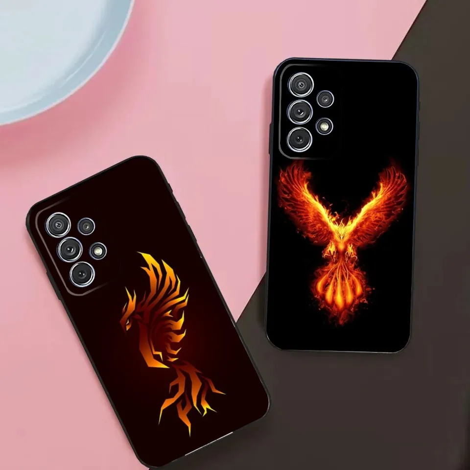 Red Cool Phoenix Telefón puzdro pre Samsung Galaxy A13, A21S, A22, A31, A32, A52, A53, A71, A80, A91