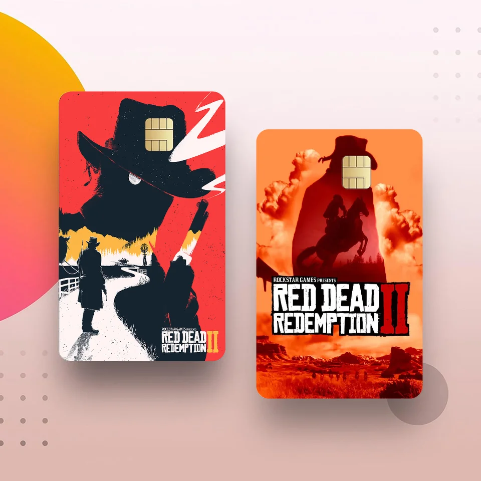 Red Dead Redemption 2 kreditné karty Skin Skin Trapeure for Visa Bank Bus Metro Access Card Ochranné filmové kryt